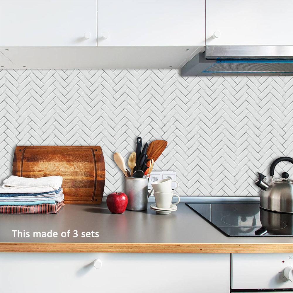 Scandinavian Modern Minimalist Style Herringbone Tile Wall Stickers