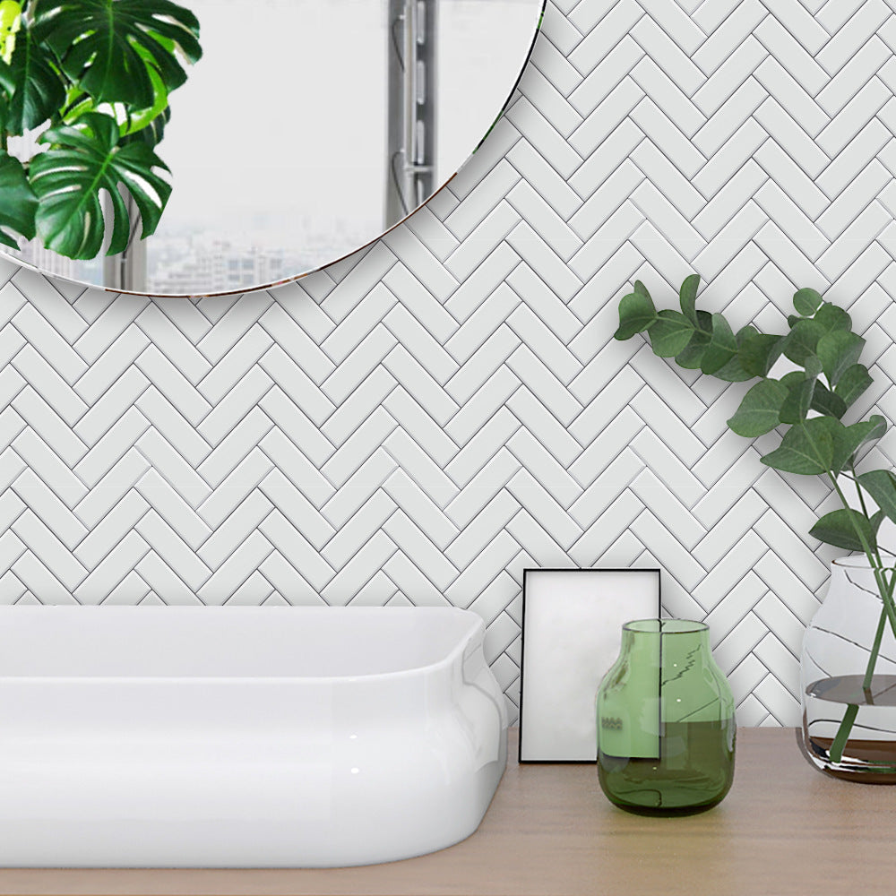 Scandinavian Modern Minimalist Style Herringbone Tile Wall Stickers