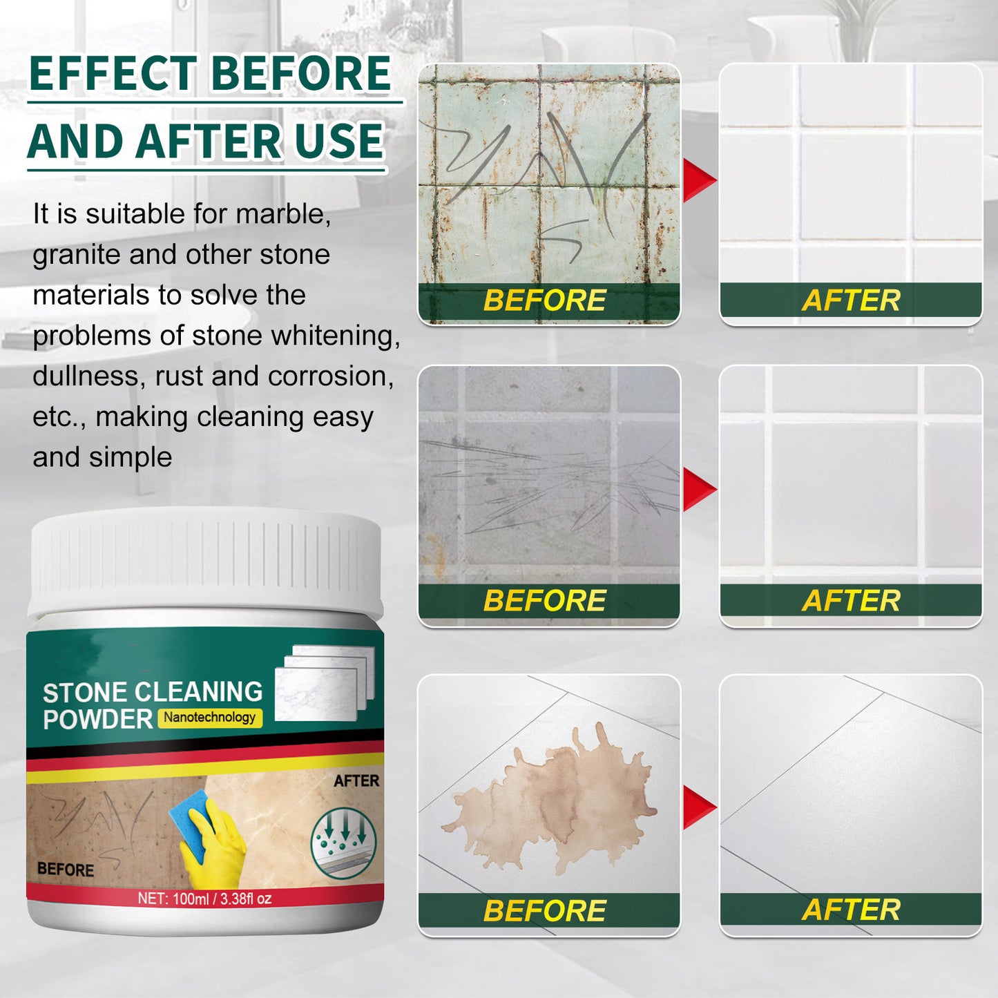 Marble Tile Cleaning Strong Decontamination