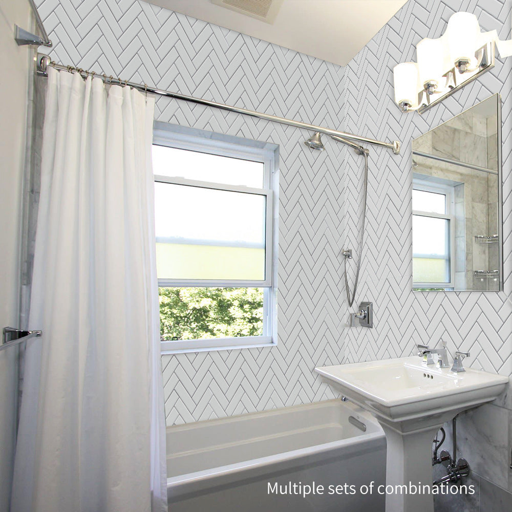 Scandinavian Modern Minimalist Style Herringbone Tile Wall Stickers